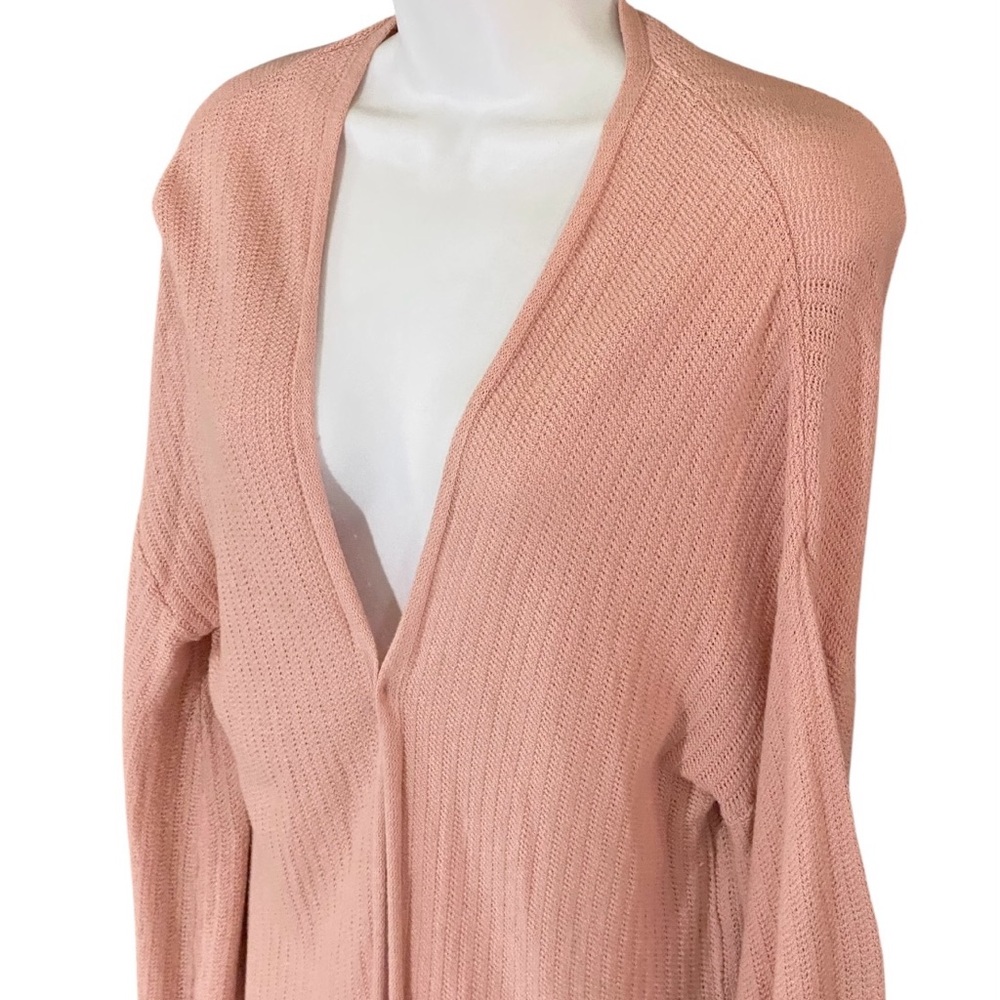 Wild Fable Pink Longline Duster Cardigan S Oversized Cotton Cottagecore Boho - Picture 4 of 9